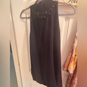 Vince Cashmere Black Textured Sweater M